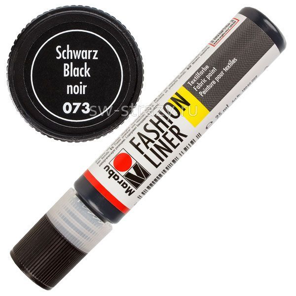 Marabu Fashion Liner 073 Black 25 ml (18040009073)*