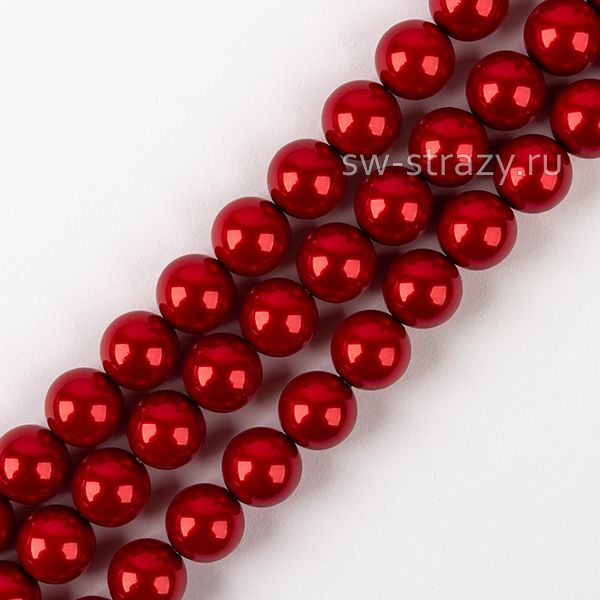 Round Pearl 1H 10 mm Red