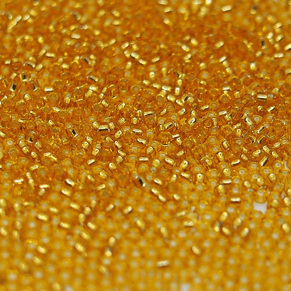 Бисер круглый 11/0 #0022B Внутреннее серебрение, топаз