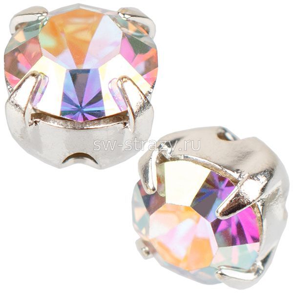 Шатоны в оправе ss 16 Crystal AB/Silver