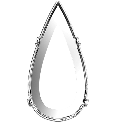 4322/S 22x11 mm 3PH20H Rhodium Plating