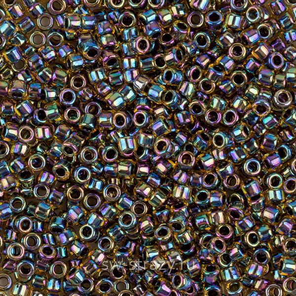 Бисер Treasures 11/0 #0245 Окрашенный изнутри радужный нарцисс\черный