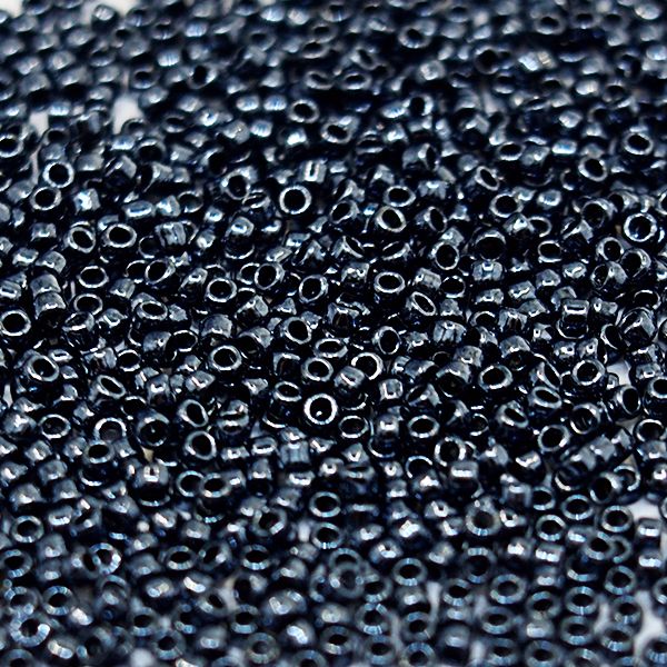Бисер круглый 11/0 #0081 Металлизированный, гематит