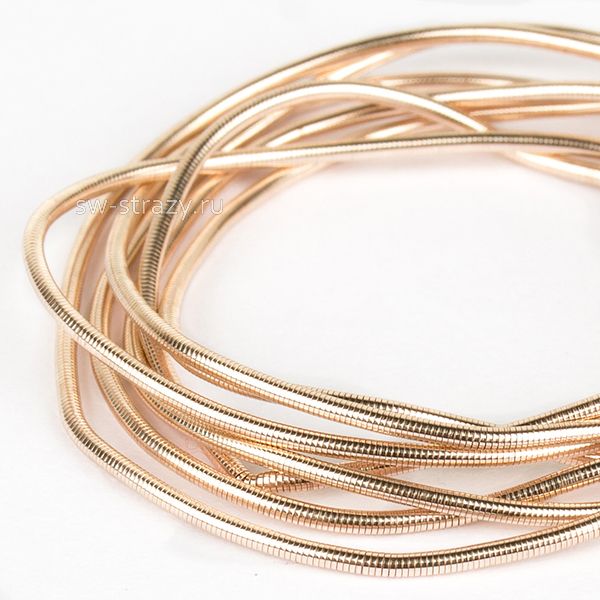 Канитель гладкая золото розовое 1 мм (5гр)*