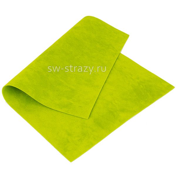 Замша искусств.двухсторон. 20х30 см салатовая (28685)