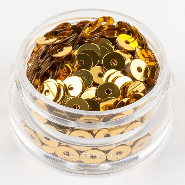 Пайетки 4 mm плоские (2011) Oro MT 3 гр