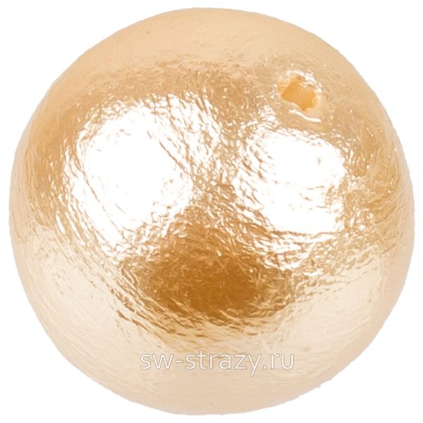 Жемчуг хлопковый 14 мм светло-оранжевый