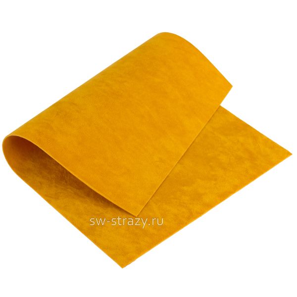 Замша искусств.двухсторон. 20х30 см горчичная (22975)