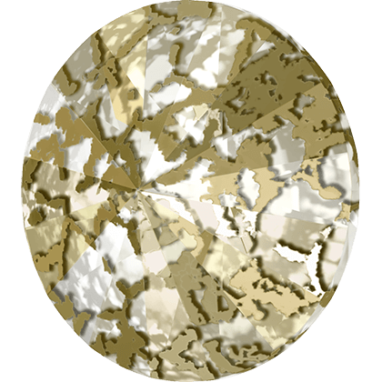 Риволи 1122 14 mm Crystal Gold Patina F