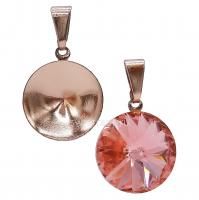 Основа под кулон 1122 14 мм розовое золото SWK0418