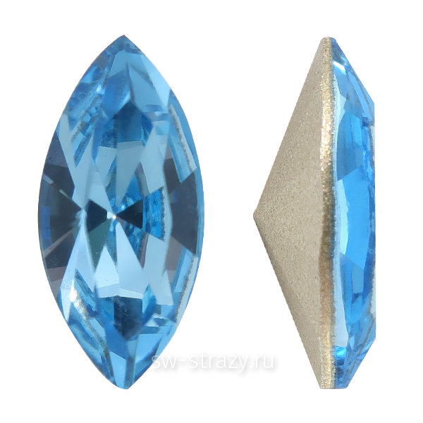 Кристаллы 4228 15x7 mm Aquamarine