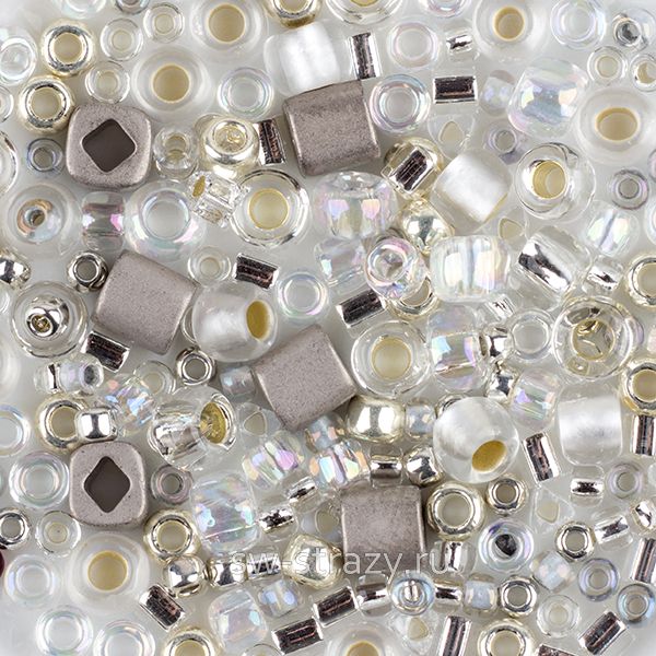 Toho MIX # 3201 бело-серебристый