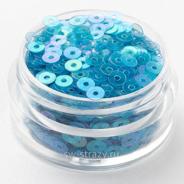 Пайетки 3 mm плоские (0119) Turchese IR 3 гр