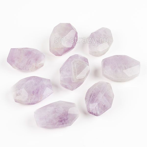 Бусина из аметиста граненая 20х15 мм светло-сиреневая*