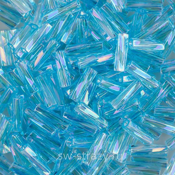 Twisted Bugle 2х6 mm 260 Transparent Aqua AB
