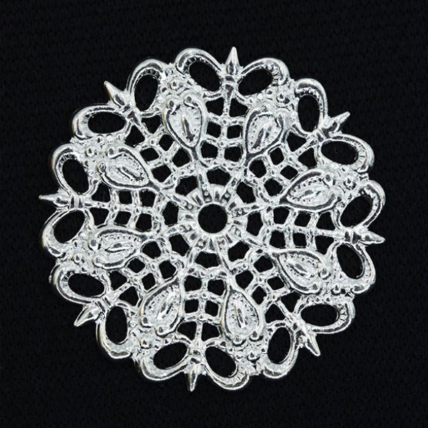 Филигрань цветок 25 мм посеребрение*