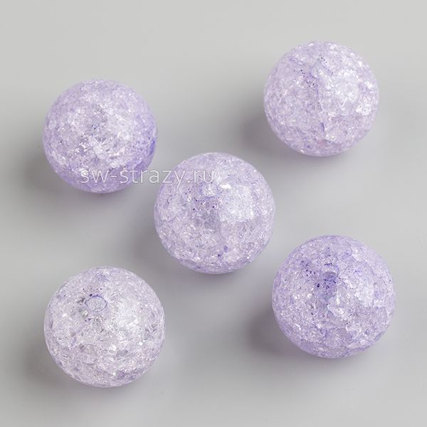 Бусина из кварца d=10 мм сиреневая