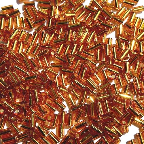 Бисер стеклярус 3 mm #0022C темно-золотистый