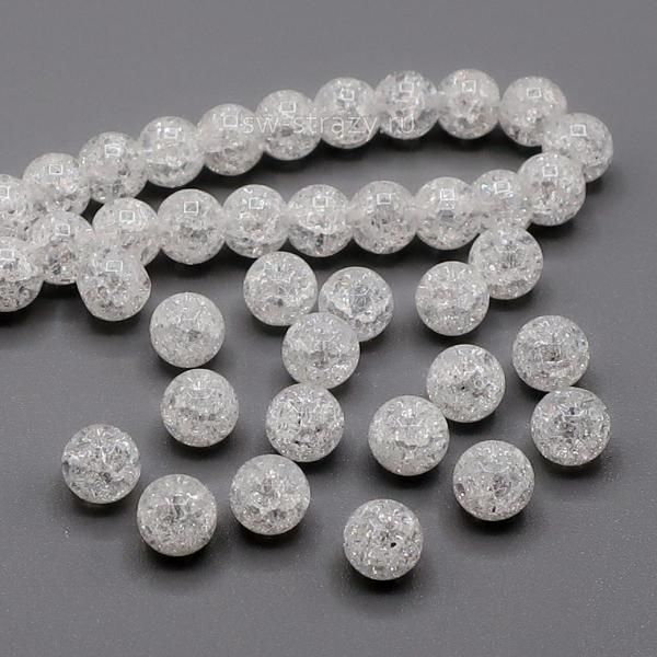 Бусина из кварца граненая d=6 мм прозрачная*