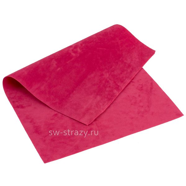 Замша искусств.двухсторон. 20х30 см брусничная (28283)