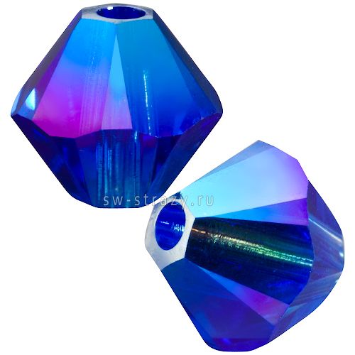 Бусины 5328 4 mm Majestic Blue AB 2X