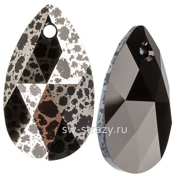 Кулоны 6106 22 mm Jet Silver Patina