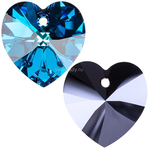 Кулоны 6228 14,4*14 mm Crystal Bermuda Blue