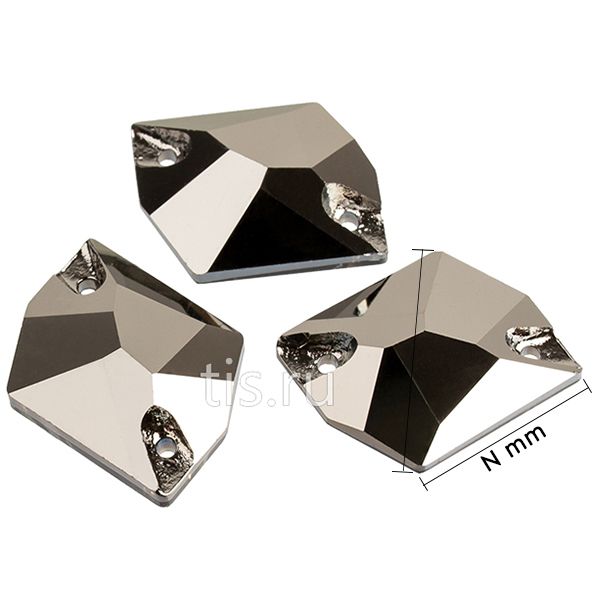 3570 11*14 mm Crystal Jet Metallic