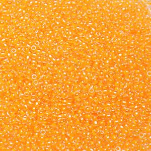 Бисер круглый 11/0 #0801 Окрашенный изнутри люминисцентный неон, мандарин