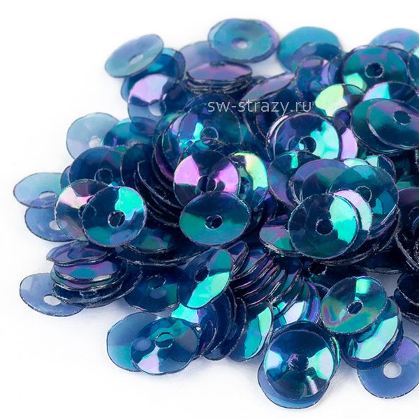 Пайетки 3 mm чаша (0118) Blu IR 3 гр