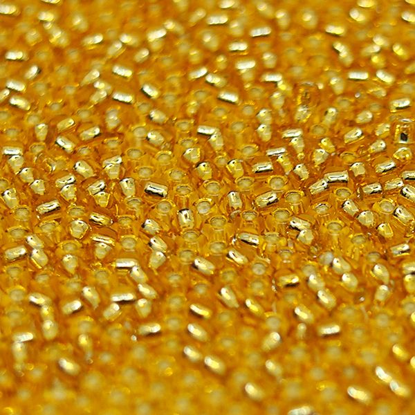 Бисер круглый 15/0 #0022 Внутреннее серебрение, светлый топаз