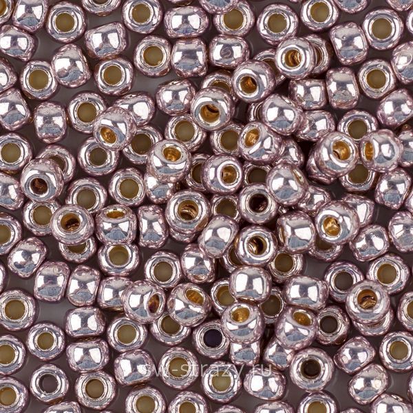 Бисер круглый 8/0 #0554PF Permanent Finish Гальванизированный лиловый
