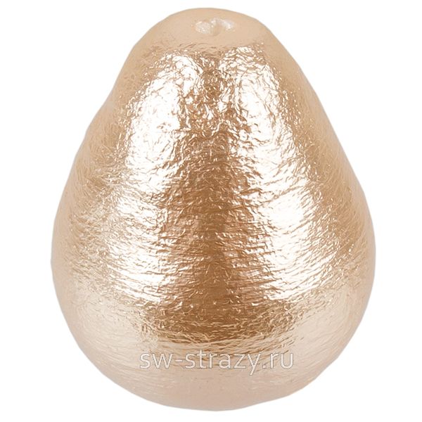 Жемчуг хлопковый капля 12х16 мм розовый